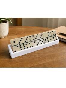 Suporte Organizador Para Dominós Porta Dominó De Mesa - Branco - Visão 3