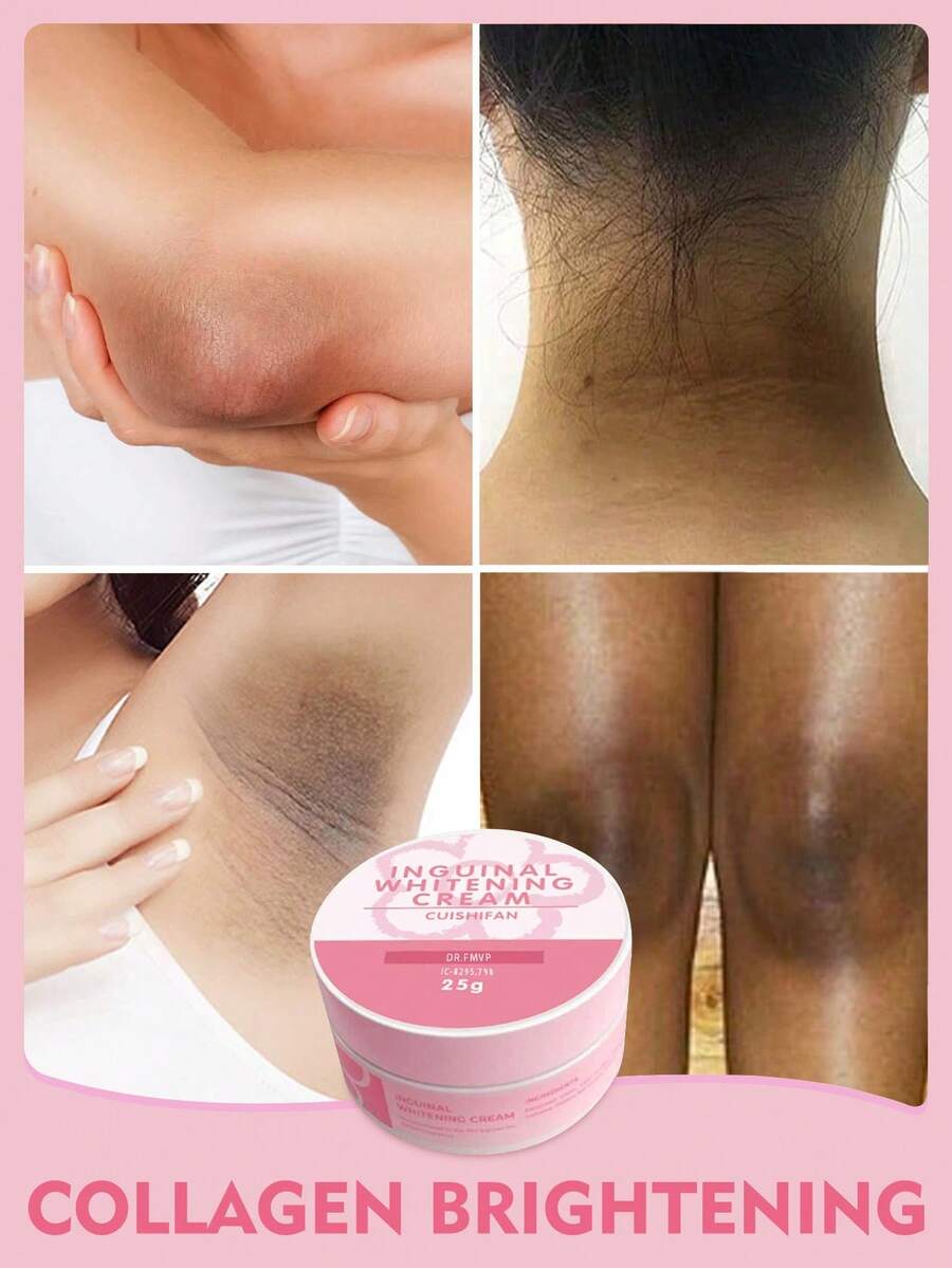 胶原蛋白亮白身体乳,烟酰胺维生素E保湿美白乳液,均匀肤色,深层滋养干燥粗糙肌肤,适用于腋下、颈部、手肘、脚踝,Y2K风格,节日感恩节新年礼物 - 彩色 - 查看 1