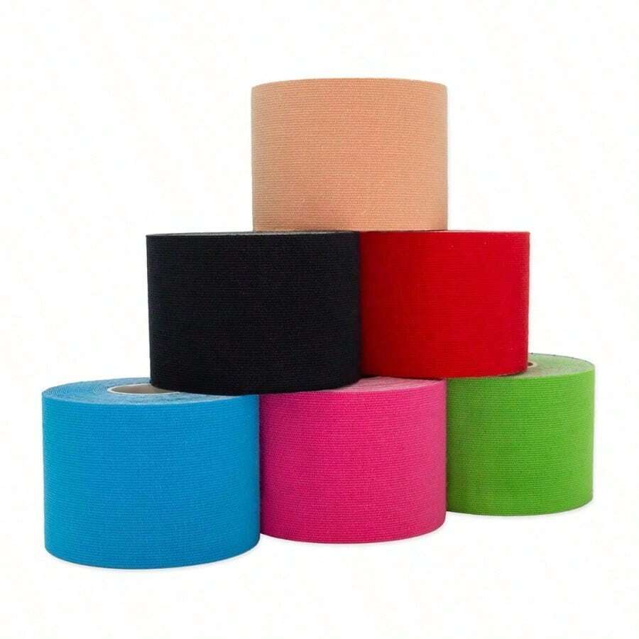 High-Quality Breathable Sports Bandage And Elastic Knee Support - Suitable For Gym Workouts, Running, Tennis And Swimming (2.5cm*5m) - Multicolor - View 1
