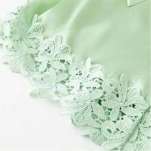 1PC Lace Pattern Bathrobe,Bride & Bridesmaid Gown Initial Letter Robe, Morning Robe,Bridal Party Prep Wear, Wedding Ceremony & Reception Accessories Pajama Ladies Wedding Women's Bride Bridesmaid Silky Robes With Lace Trim Bridal - Green Bridesmaid - View 5