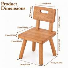 Simple Solid Wood Low Stool With Backrest, Living Room Foot Rest, Hallway Shoe Changing Seat - Brown - View 4