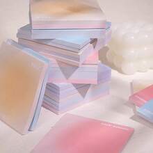 1pc/2pcs/4pcs/6pcs (1pc=50 Sheets) Gradient Japanese Salt Style Sticky Notes | High Quality Elegant, Strong Adhesion, Essential Notebook For Students - one-size - View 2