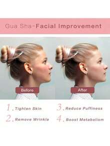 Natural Jade Gua Sha Massage Board, Rose Quartz Gua Sha Board, Jade Facial Massage Tool, Suitable For Facial, Neck, Back And Body Gua Sha Massage - Multicolor - View 5