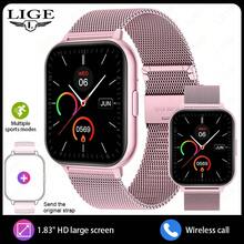 LIGE 新款女款智慧手錶 多功能生活防水 通話通知 天氣預報 運動記錄 多色錶帶 女款運動手錶 女性節日禮物 - 黑色 - 查看 13