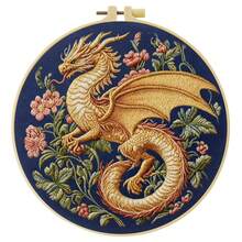 1PC 20*20cm/7.9*7.9in,Evening Theme: Animals And Fairies Embroidery Kit, DIY Handmade Embroidery Set For Adult Beginners, Home Gift, Women's Sewing Gift, Including User Manual, Printed Pattern Fabric, Embroidery Frame, Needle And Thread. - Animals and Fairies - View 15