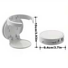 1pc White ABS Plastic Folding Cup Holder | Adjustable Arm Design, Detachable And Easy To Clean, Suitable For Home/Office/Dorm/Boat/RV - Multicolor - View 5