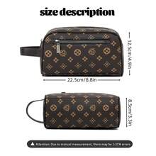 HOVI'S Men's Monogram Large Capacity Clutch Bag - Stylish, Minimalist, And Portable Design For Both Men And Women,Fathers Day Gifts - Brown - View 9