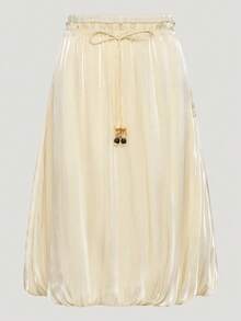 Adidas Originals Women's LONG SKIRT Knitted Sports Skirt LD6439 - White - View 1