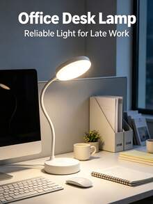 LED Desk Lamp, USB Rechargeable, 3-Level Adjustable Brightness, White/Natural/Warm Light Modes Switchable, Eye-Protection Lamp, Built-In Night Light Function - Multicolor - View 10