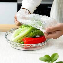 Food Storage Bags 100PCS, Transparent Cling Film, Elastic Plastic Wrap For Food - 1 - View 7
