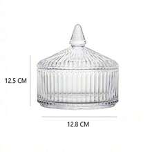 3‑Tier/1-Tier Stackable Glass Candy Jar, Decorative Storage Canister With Lid, Decorative Jar,Kitchen Organizer,Multi‑Layer Divided Snack Container For Sweets Nuts Cookie Home Kitchen Countertop,Two Color Options - Clear - View 13