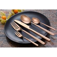 GRÄWE table cutlery 10 pieces stainless steel matte, Series Rome, copper color- - Übersicht 1