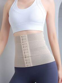 Women's Sports Waist Trimmer Neoprene Waist Trainer Body Shaper With Zipper Double Waistband For Abdominal Compression And Waist Shaping - A - View 8