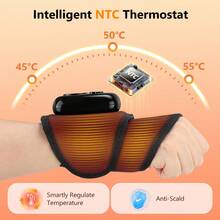 Hailicare Airbag Massage Wrist Support, 4-Level Intensity 3-Level Heat Therapy, USB Rechargeable, Home Office Wrist Care Band, Hand Massager, Christmas Holiday Gift - View 6