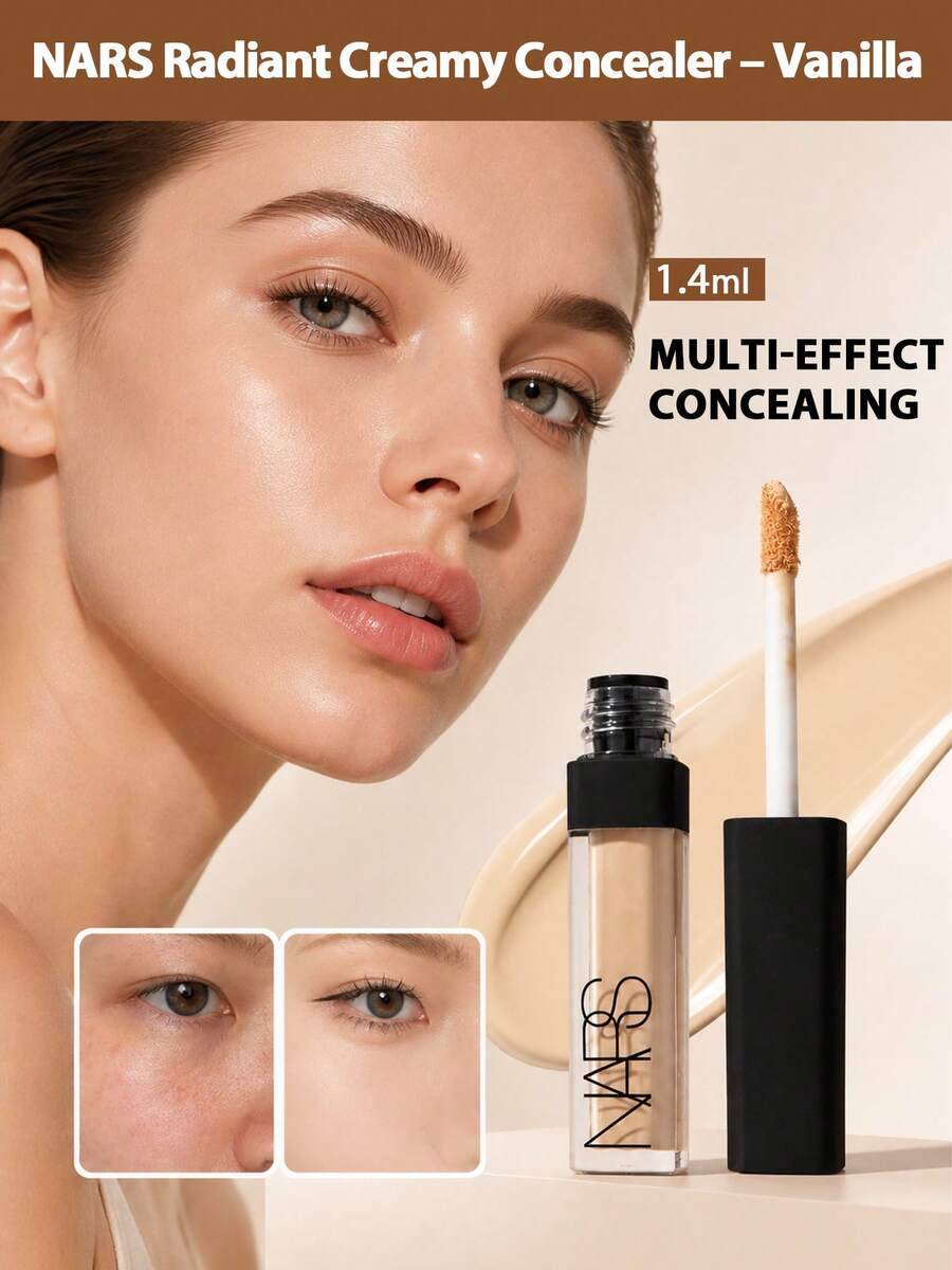NARS Mini Radiant Concealer 1.4ml #Vanilla, Medium Buildable Coverage, Long-Lasting Brightening Concealer, Travel Size - #Vanilla Concealer 1.4ml - View 1