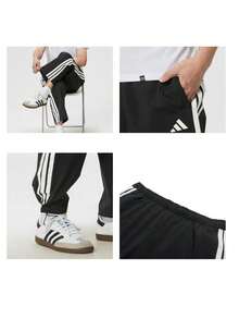 Adidas Men's Sports Long Pants Casual Pants ST 3ST WV PNT Daily Commute Sports Pants KR2531 - Black/white - View 10