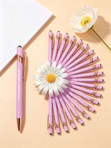 20/50pcs Personalized Metal Ballpoint Pens - Customizable Name, Random Color Options, Logo And Blessing Message - Ideal For Corporate Bulk Gifts, Student Rewards And Company Promotion - Perfect For Christmas, Mother's Day, Father's Day, Birthday And Colleague Celebrations - Sets - View 3