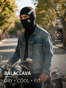 Musion 1/3pcs LA & Backwoods Letter Print Balaclava, Breathable Quick-Dry Full Face Mask, Windproof Helmet Liner Neck Warmer, Suitable For Motorcycle Riding, Cycling And Street Fashion - Multicolor - View 10