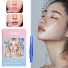 1 Set 30pcs Transparent PE Breathable Nose Strips With Tweezers, Nose Wing Contouring Patches For Cosplay Special Nose Shrinkage (Random Tweezers Color) - Multicolor - View 3