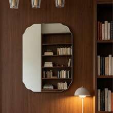 1pc Silver Wall-Mounted Mirror, Inch Mirror, Wall Decor, Home Decor, Living Room Decor Supplies, Living Room Mirror, Bedroom Mirror, Beveled Edge, Frameless, Suitable For Bathroom, Vanity, Bedroom, Rectangular Mirror - Multicolor - View 4
