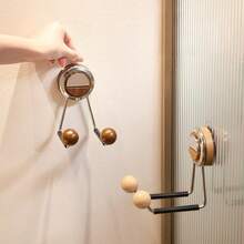 1pc Wall-Mounted Hair Dryer Holder, No Drilling Required, Bathroom Hair Dryer Storage Rack, Fashionable Tool Storage Box, Convenient Access, Bathroom Storage Rack, Worry-Free Beauty Routine, Bathroom Hair Dryer Holder, Bathroom Decor, Bathroom Accessories - Multicolor - View 4