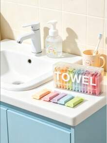 140/56/28/3pcs/Set Disposable Compressed Towels: Portable "Magic" Compressed Cleaning Wipes, Individually Wrapped, Soft & Hygienic, Non-Woven Travel Towel Sheets, Suitable For Camping, Hiking, Traveling, Fitness And Daily Use - Multiple Styles - View 4