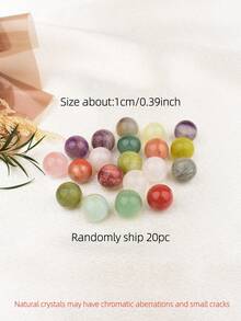 20PCS/30PCS Mixed Natural Crystal 10mm Round Beads Without Holes, Random Color DIY Decor Home Decoration Crystal Collection - 10mm Random Small Balls - View 8