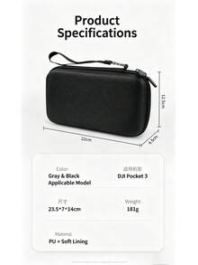 Osmo Pocket 3/Pocket 4 Gimbal Camera Hard Shell Shockproof Storage Bag, Waterproof Pressure-Resistant Sound-Absorbing Storage Pouch, Portable Travel Camera And Full Accessories Protection Case, Suitable For Outdoor Shooting - View 8