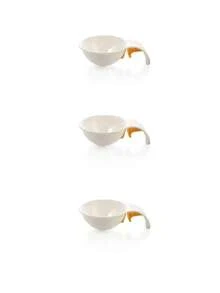 Kitchen Egg White Separator, Egg Yolk And White Separator, Compact And Convenient Egg Separator Filter For Home Baking, 3pcs - White - View 8