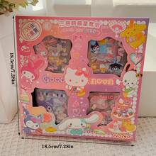 192pcs PET Sticker Set, Sanrio Hello Kitty & Friends And "Vanilla Roll" Outdoor Theme, Waterproof, Cute Cartoon And Animal Patterns, Suitable For DIY Crafts, Scrapbooking, Decorating Laptops Or Water Bottles, Making Handmade Artworks Or Photo Albums - Multicolor - View 5