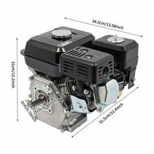7.5hp Gasoline Engine 4 Stroke Horizontal Shaft 20mm Heavy Duty Aluminum Iron For Generator Oil Alert Air Cooled - Default - View 2