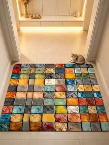 1 buah Karpet Batu Warna-warni Gaya Modern, Karpet Dekoratif, Dekorasi Kamar Tidur, Karpet Kecil, Permadani, Dekorasi Rumah, Karpet Ruang Tamu, Karpet Kecil Ruang Tamu, Karpet Kamar Tidur, Dekorasi Rumah Ruang Tamu, Karpet Luar Ruangan, Karpet yang Dapat Dicuci - Aneka warna 4 - View 6