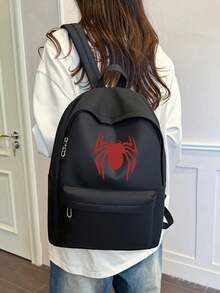Mochila de moda para hombres, nuevo estampado de araña de red roja, bolsa de nylon conveniente y espaciosa para ir al trabajo - Multicolor - Ver 9
