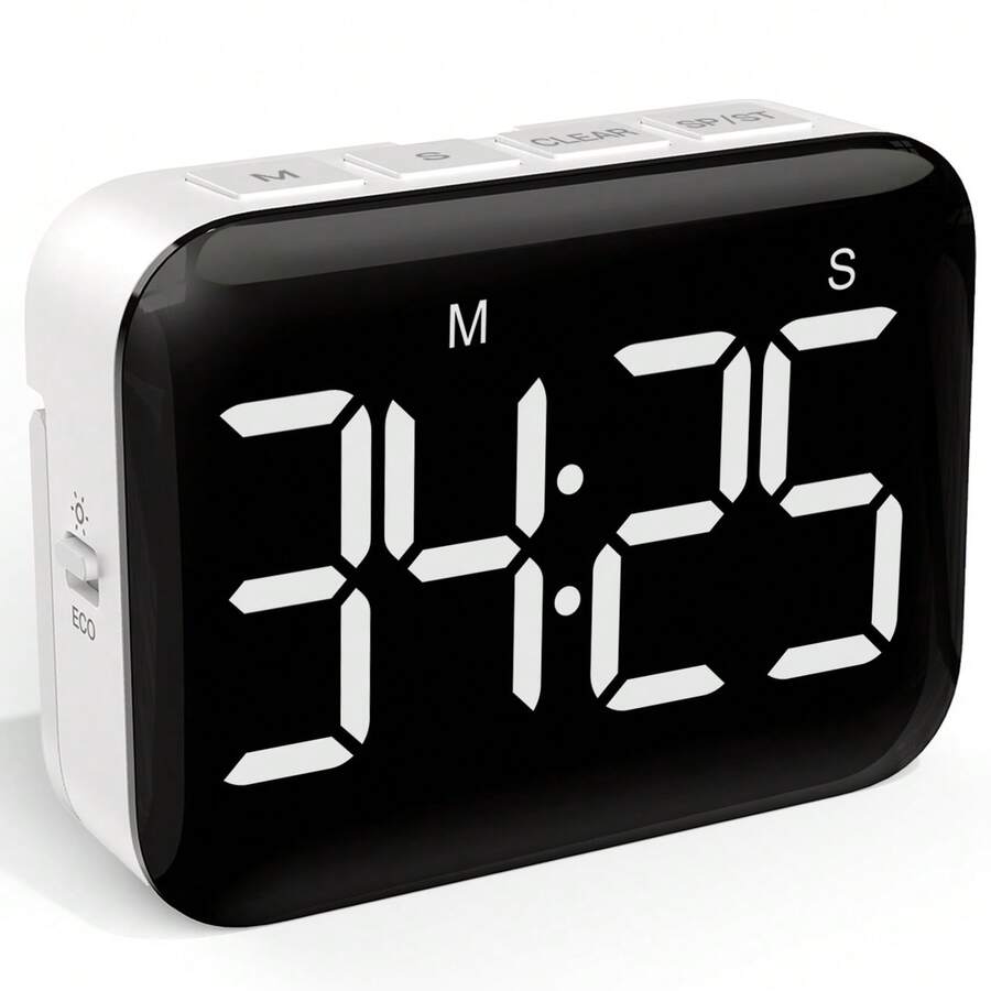 Mini Digital Kitchen Timer, Black Body With High-Brightness Red LED Display, Simple One-Button Operation, Portable Timer Suitable For Cooking, Baking, Studying, Office And Daily Use - Other - View 1
