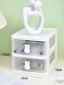 Caja de almacenamiento de maquillaje de 2-5 capas, caja de almacenamiento multifuncional, caja de maquillaje y joyas estilo cajón, caja de almacenamiento de artículos de papelería, caja de almacenamiento con forma de conejo, caja de almacenamiento de cajón de escritorio, caja de almacenamiento de cajón apilable, caja de almacenamiento de cajón estilo conejo, organizador multifuncional para oficina y tocador, adecuado para accesorios para el cabello, artículos de papelería, joyas, dormitorio, sala de estar, entrada, hogar, dormitorio, diseño de ahorro de espacio en el escritorio - Multicolor - Ver 15