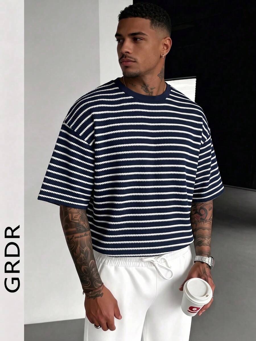 GRDR Men's Fashion Crew Neck Short Sleeve T-Shirt | Exquisite Design | Summer Essential | Easy To Match | Show Your Style