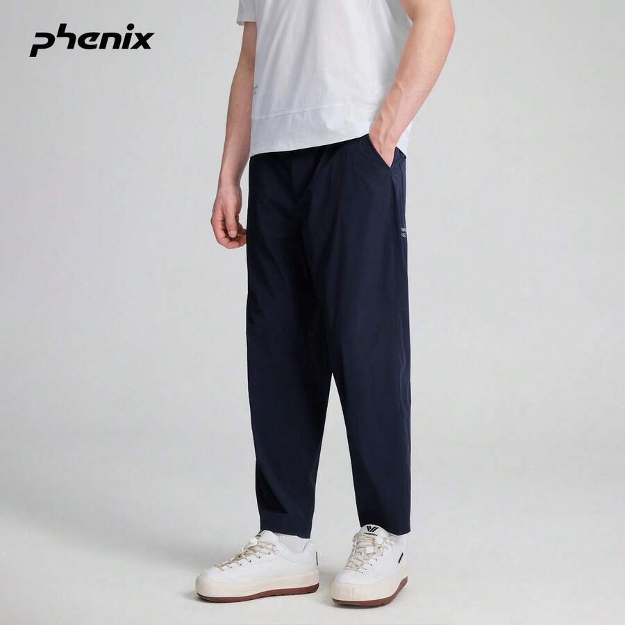 +Phenix Phoenix 防曬涼感寬鬆休閒梭織透氣男士戶外長褲 - 深海藍 - 查看 1