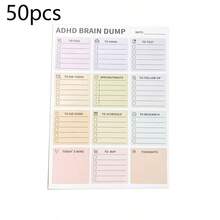 50pcs Tear-Off Planner, Macaron Color Organizer, Task Classification Planner, Suitable For Self-Planners, Planners, Self-Managers And Personal Organizers - Rectangle - View 8