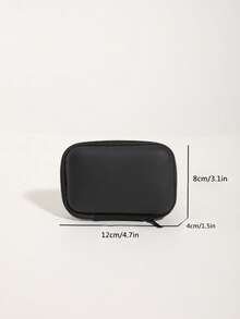 1pc EVA Earphone Storage Bag, Hard Shell Shockproof, Large Capacity Portable Data Cable Organizer, Suitable For Earphone Storage, Data Cable Storage, Desktop, Travel, Office, University, Gift For Students And Office Workers - Headphone Storage Bag - View 7