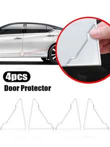 4pcs/Set Transparent Silicone Door Corner Protectors, Door Corner Buffer - Clear - View 1