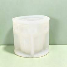 1pc Embossed Roman Candlestick Silicone Mold, DIY Handmade Candle Aromatherapy Plaster Silicone Mold - White - View 4