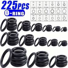 225pcs O-Ring Assortment - Oil-Proof & Waterproof Rubber Seals, Various Sizes, Suitable For Automotive And Mechanical Applications - 225 Pieces (including Bags) - View 5