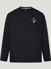 Adidas Kaos Rajut Lengan Panjang Tanpa Kerah FAV GFX LS TEE Pria TLD7442 - Hitam - View 1