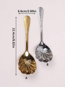 1pc/2pcs Stainless Steel Thickened Stirring Spoon, Rice Spoon, Home Dining Tableware, Kitchen Utensils, Christmas Gift - Multicolor - View 5