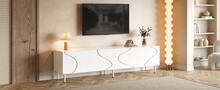 TV Stand White - Lowboard With Drawers - Storage Space For Television - 白色 - 查看 7