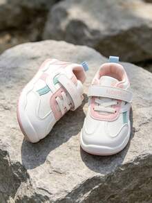 1 par de zapatillas deportivas casuales para niños, bebés y niños pequeños, zapatos de skate, primavera verano, cuero transpirable, cómodos, de moda, con cierre de gancho y bucle, zapatos para niños para todas las estaciones, primavera otoño, nuevos zapatos de cuero transpirables para niños, estilo preppy, zapatos para niñas, zapatos para bebés, zapatos para niños pequeños, zapatos para caminar, uso al aire libre - Rosa - Ver 5