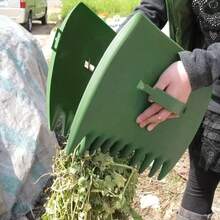 Thickened Outdoor Leaf Rake Plastic Garden Rake For Collecting Fallen Leaves, Garden Leaf Rake, Garbage Cleanup Tool - A - View 2