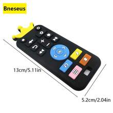 Bneseus 1pc Cartoon Remote Control Shaped Baby Teething Toy, Crown Design Silicone Sensory Soothing Toy, Soft Silicone Material Newborn Teether Toy, Suitable For Boys And Girls Halloween Gift, Small Gift To Put In Christmas Stocking - Remote-controlled Teething Toy - View 5