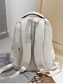 2026 Summer New Korean Style Minimalist Solid Color Daily Commute Back To School Lightweight Large Capacity Nylon Backpack - Multicolor - View 5
