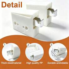 Heavy-Duty Cabinet Bracket Set (4-Piece Set: Includes 4 Brackets, 12 Expansion Bolts, And 8 Screws); Wall-Mounted Support Bracket With A 100kg Load Capacity; Adjustable Design Suitable For Kitchens, Living Rooms, And Bathrooms. - Milk Color Set - View 5